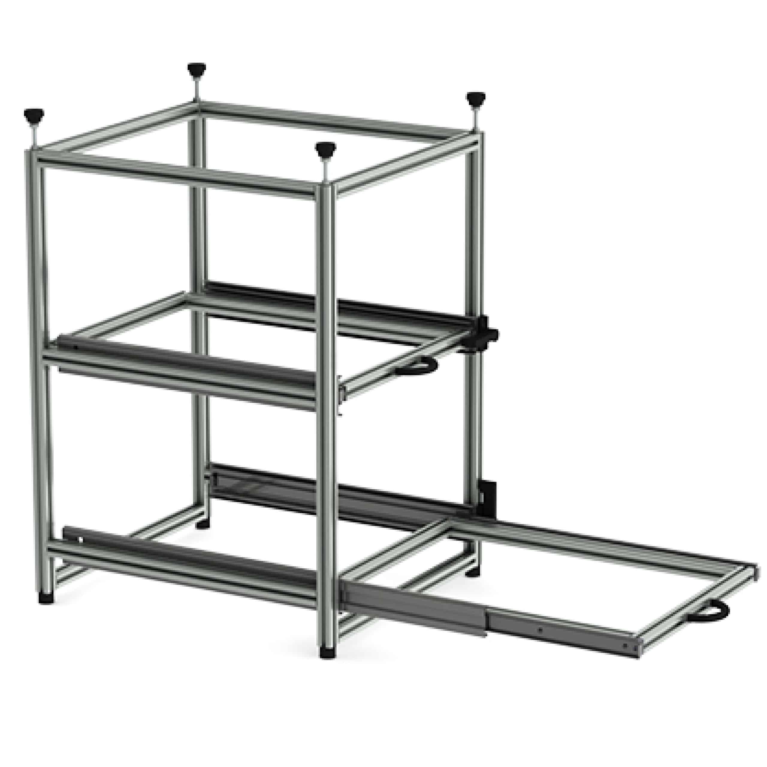 Heckauszug Boxenbreite 30 cm mit 2-Etagen, Auszuglänge 40 cm