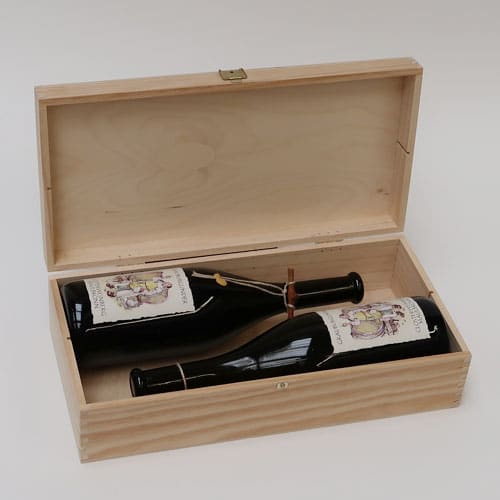 Holzboxen mit Gravur für zwei Flaschen – Bild 4